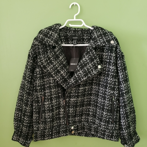 Forever 21 Tweed Knotched Collar Jacket - Picture 1 of 6